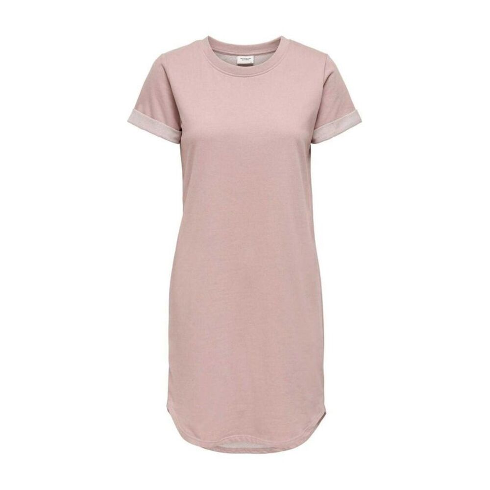 Only Womens/Ladies Crew Neck Mini Shirt Dress / Rose